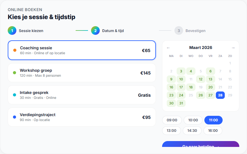Voorbeeld Agenda & Planning